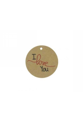 Kadokaartje Kraft I Love You 5cm 50stuks