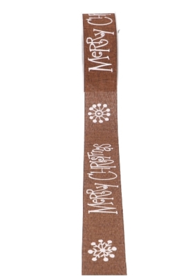 Kadolint Canvas Merry Christmas Bruin & Wit 40mm x 20meter