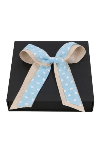 Kadolint Katoen Baby Blauw Hearts 25mm x 20meter