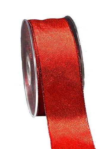 Kadolint Metallic Rood Met Rood Rand IJzerdraad 40mm x 20meter