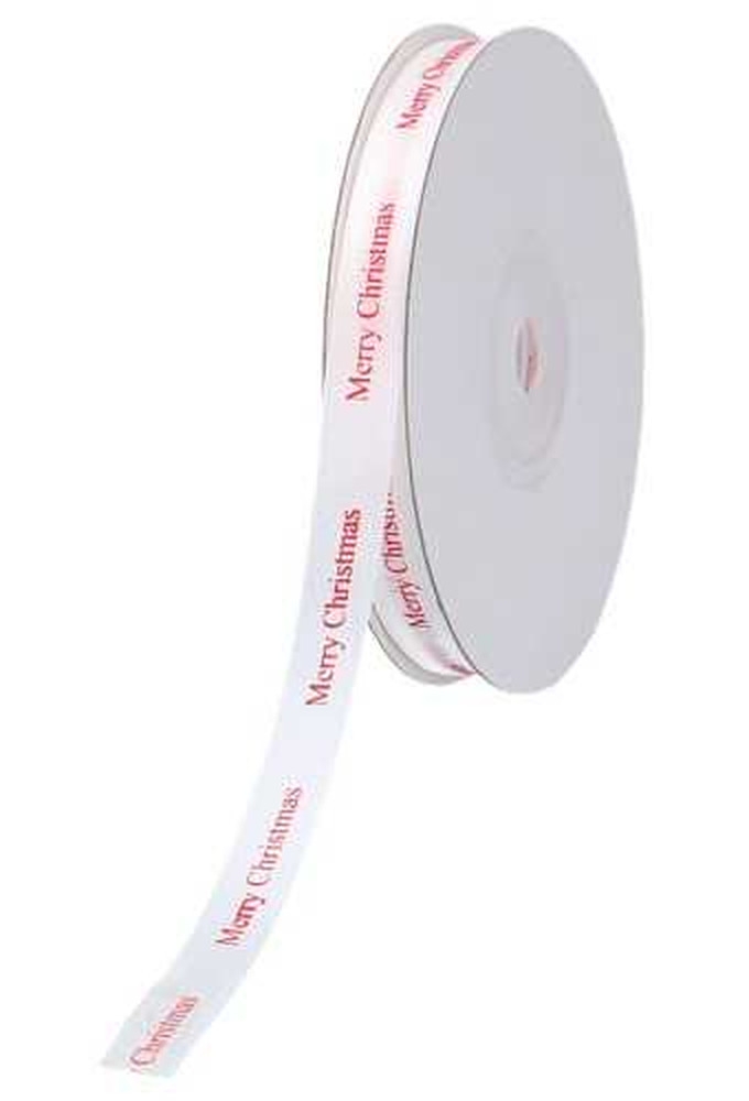 Kadolint Wit & Rood Merry Christmas 10mm x 45 meter