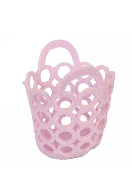 Kadomandje Felt Rondjes Roze 7.5-10cm x12cm 6stuks