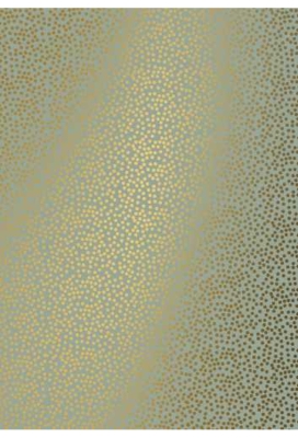 Kadopapier Coated minidots licht groen goud 50cm x 200meter