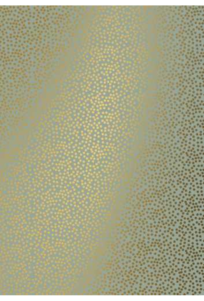 Kadopapier Coated minidots licht groen goud 50cm x 200meter