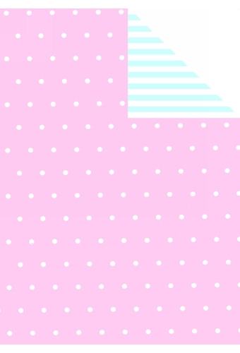 Kadopapier Dubbelzijdig Mat Glad Dots Roze En Blauw 70cm x 200m