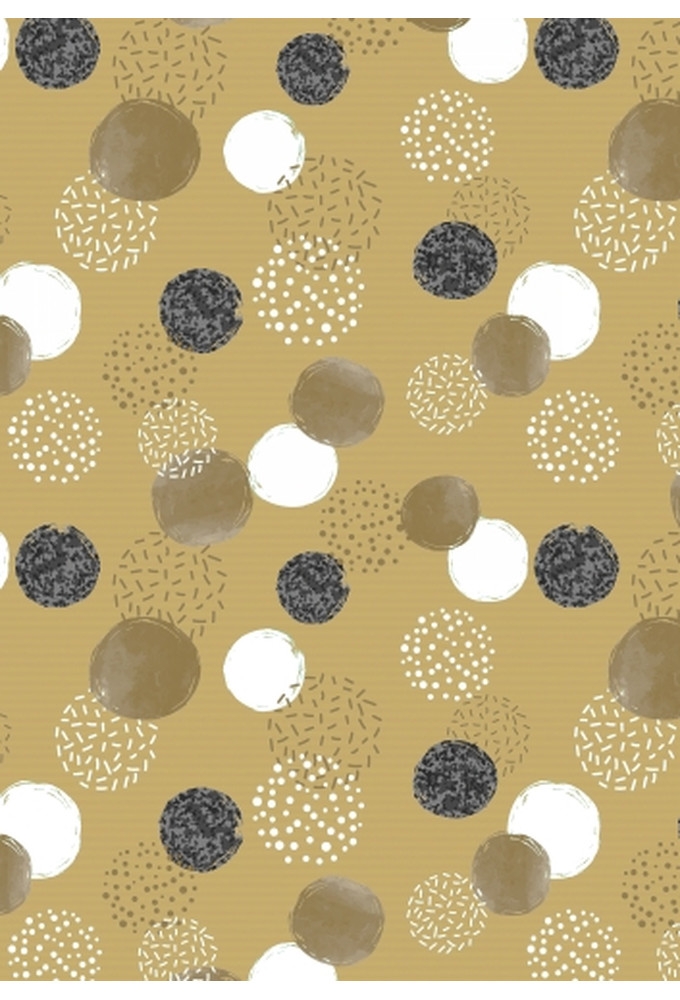 Kadopapier Kraft Dots Zwart Wit 50cm x 100meter