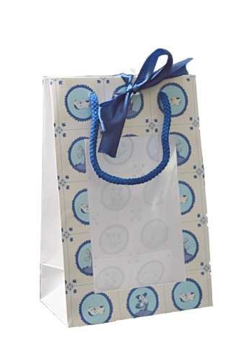 Kadotas Delfts Blauw Tegeltje Met Venster & Lintgleuf 16x9x24cm 25st