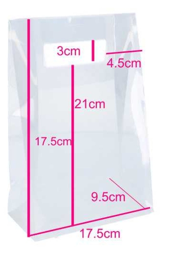 Kadotasje Dolo White Frosted 180my 17.5x9.5x27.5cm 25stuks