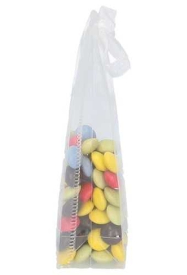 Kadotasje Rimella Met Organza Lint Wit 180my 5x4x15cm 25stuks