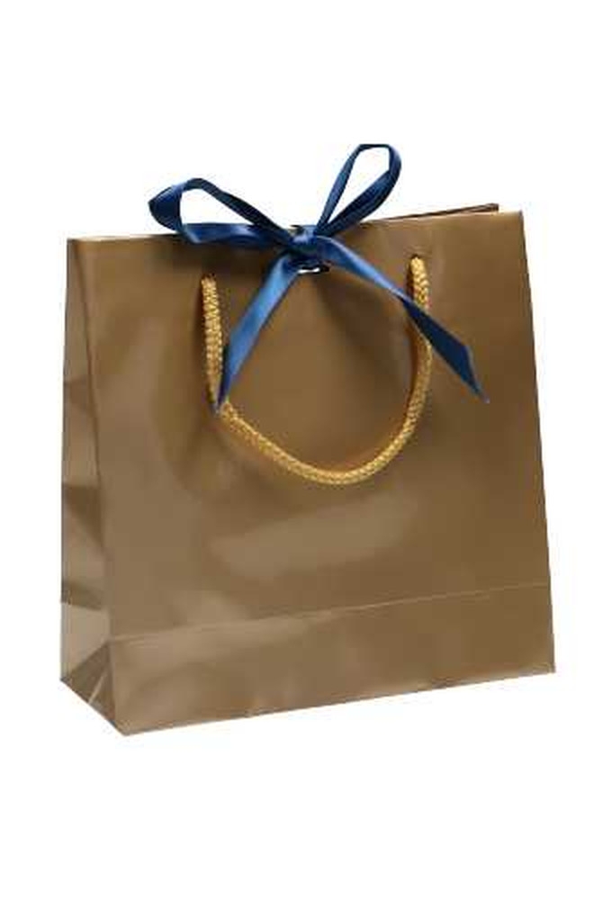 Kadotasje Sora Goud Glans & Koord & Lintgleuf 23x9x23cm 10stuks