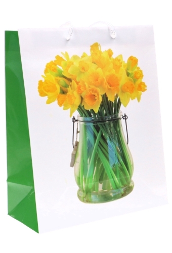Kadotasjes Bloem Groot Bosje Gele Narcissen 26.5x13.5x32.5cm 12stuks
