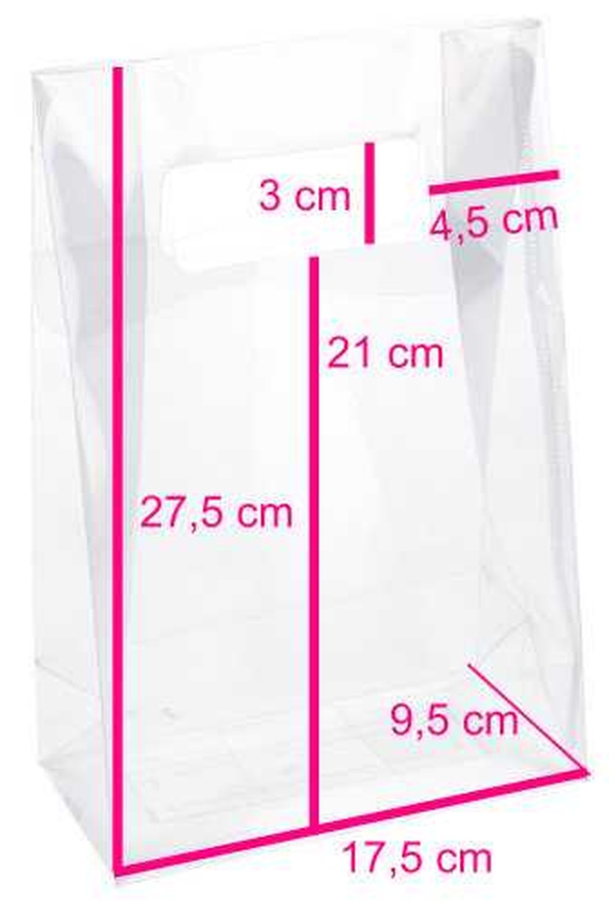 Kadotasjes Dolo Transparant 180my 17.5x9.5x26.5cm 25stuks