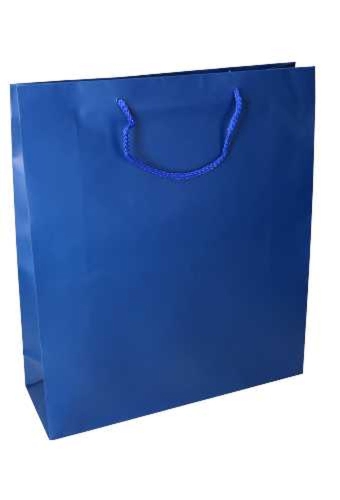 Kadotasjes Latina Mat Donker Blauw Met Koord 36x12x41cm 12stuks