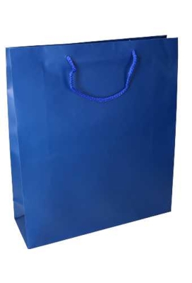 Kadotasjes Latina Mat Donker Blauw Met Koord 36x12x41cm 12stuks
