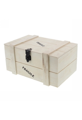 Kadoverpakking Houten Kistje Fragile naturel 13x21x11cm 8stuks