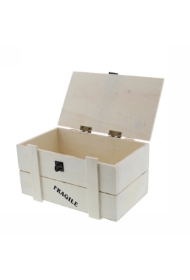 Kadoverpakking Houten Kistje Fragile naturel 19x11.5x11cm 8st