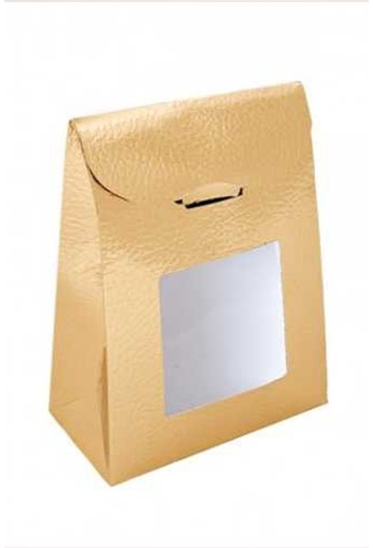 Kadozakje Java Met Sluiting & Venster Lederlook Goud 9x4.5x13cm 10st