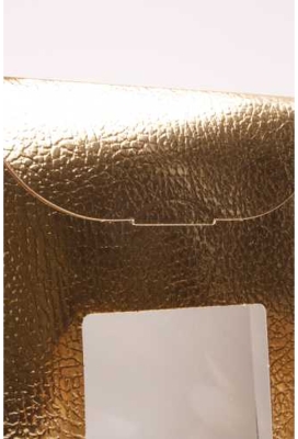 Kadozakje Java Met Sluiting & Venster Lederlook Goud 9x4.5x13cm 10st