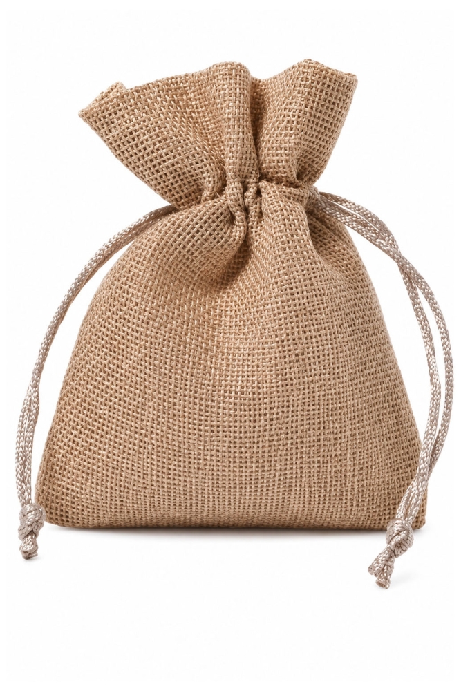 Kadozakjes Canvas Linnen Naturel Met Koord 9cm x 12cm 10stuks