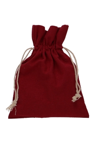 Kadozakjes Katoen Recycled Rood Met Koord Groot 17x24cm 10stuks