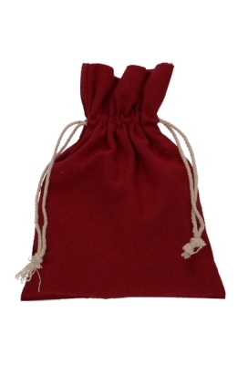 Kadozakjes Katoen Recycled Rood Met Koord Groot 17x24cm 10stuks