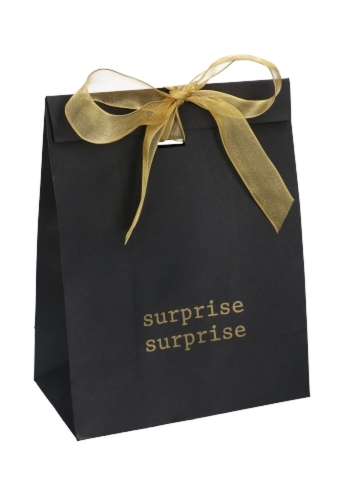 Kadozakjes Kraft Zupo Zwart Surprise & Lintgleuf 18x10x22cm 12stuks