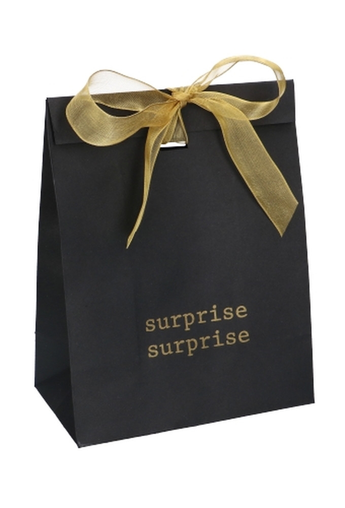 Kadozakjes Kraft Zupo Zwart Surprise & Lintgleuf 18x10x22cm 12stuks