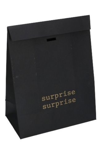 Kadozakjes Kraft Zupo Zwart Surprise & Lintgleuf 18x10x22cm 12stuks