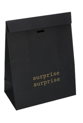Kadozakjes Kraft Zupo Zwart Surprise & Lintgleuf 18x10x22cm 12stuks
