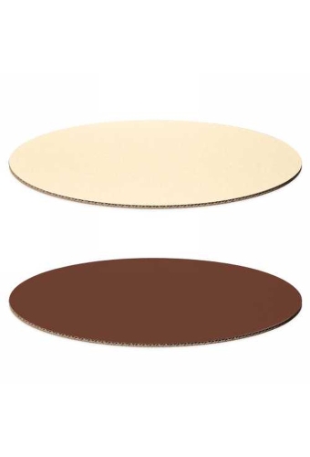 Kartonnen Bodem Chocolade & Creme Ovaal Groot 30x20cm 100stuks