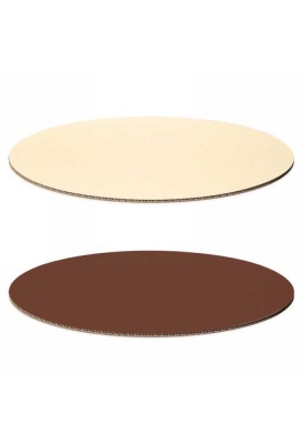 Kartonnen Bodem Chocolade & Creme Ovaal Groot 30x20cm 100stuks