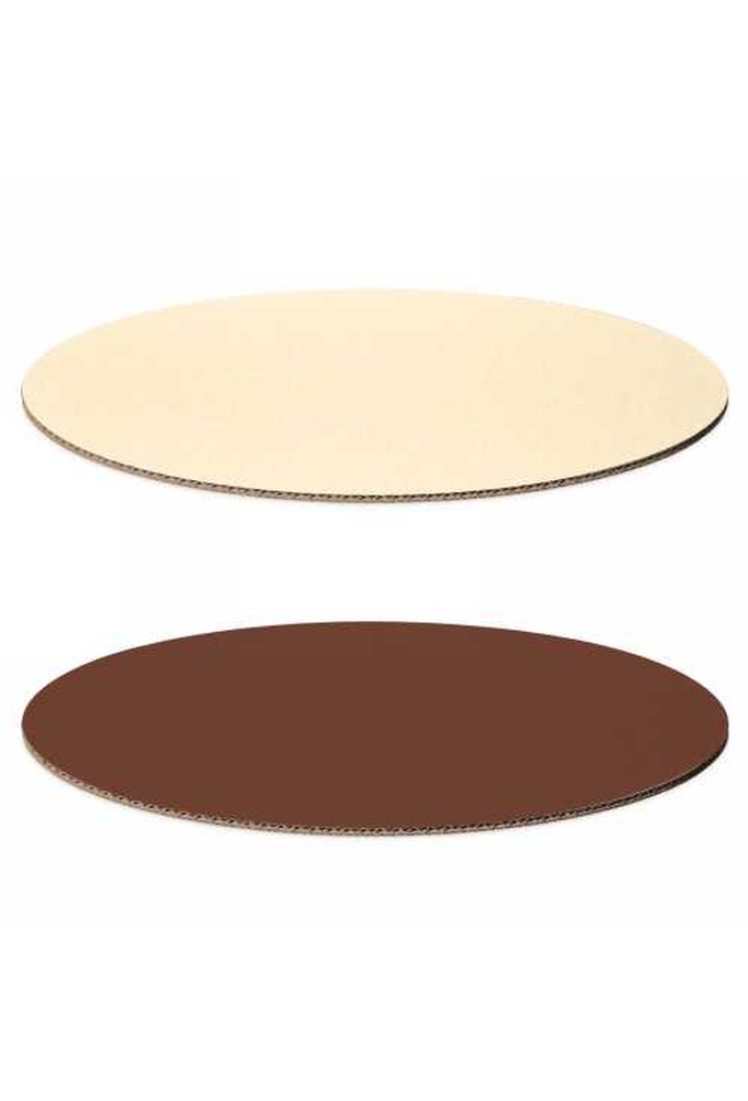 Kartonnen Bodem Chocolade & Creme Ovaal Groot 30x20cm 100stuks