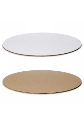 Kartonnen Bodem Wit & Naturel Ovaal Groot 30x20cm 100stuks