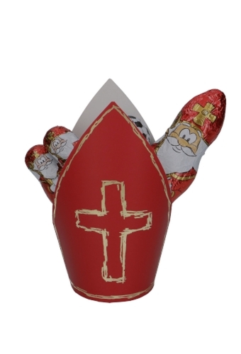Kartonnen Koker Sint Mijter Medium 11x7.5x18cm 1stuks