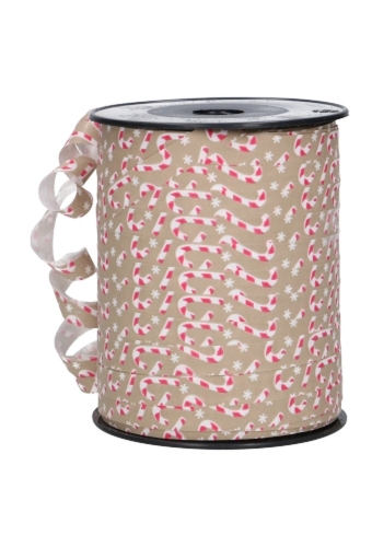 Kerst Krullint Christmas Candy Beige 10mm x 250 meter