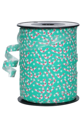 Kerst Krullint Christmas Candy Green 10mm x 250 meter  OP IS OP