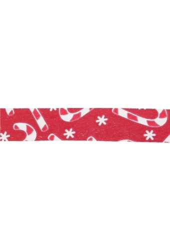 Kerst Krullint Christmas candy Red 10mm x 250 meter