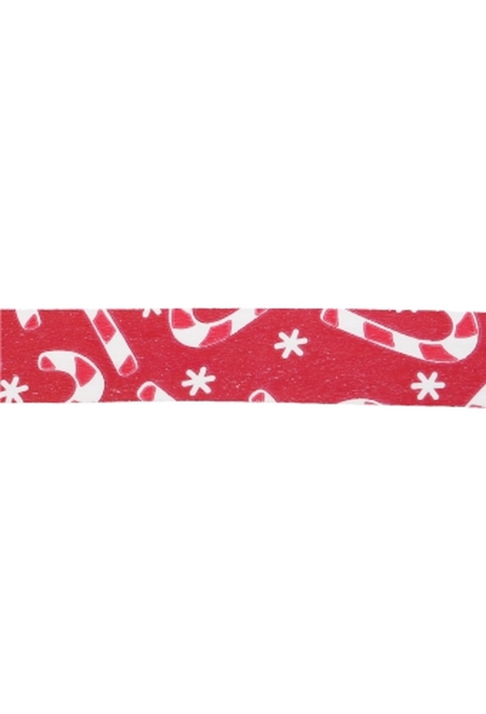 Kerst Krullint Christmas candy Red 10mm x 250 meter