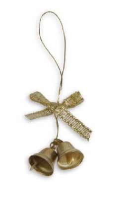 Kerstbelletjes Met Strik Goud Aan Koord 100stuks