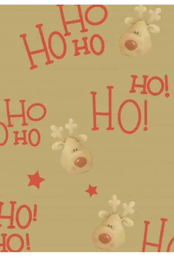 Kerstpapier Bruin Kraft Rudolf Rood 60cm x 250meter
