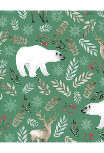 Kerstpapier Coated norway green 70cm x 200meter