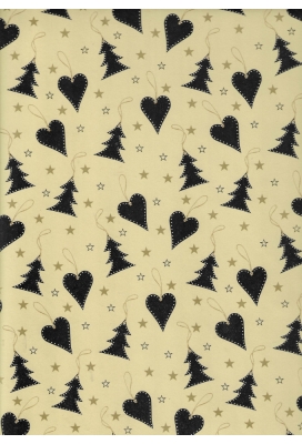 Kerstpapier Consumentenrollen Merry Christmas Heart Tree 70cm x m 1st