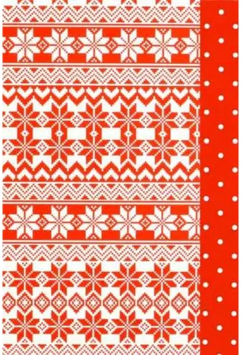 Kerstpapier Dubbel zijdig Norway Rood 30cm x 175mtr