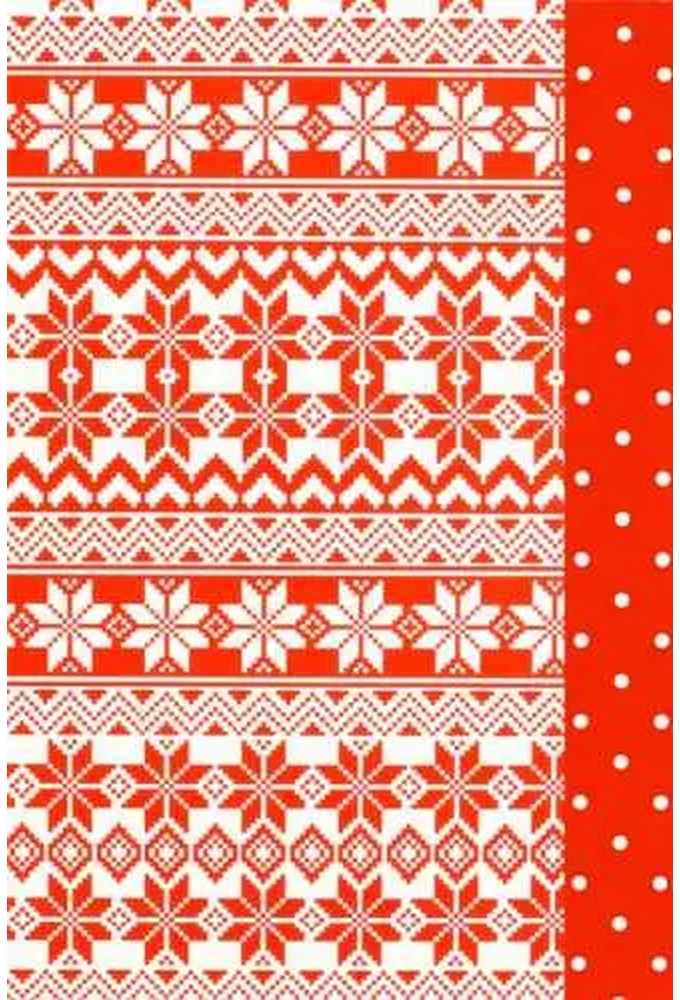 Kerstpapier Dubbel zijdig Norway Rood 30cm x 175mtr