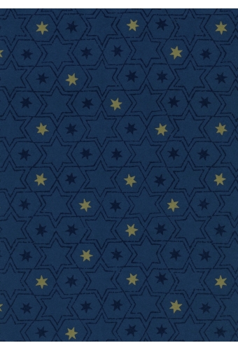 Kerstpapier Eco Nature Wit Bozen Blauw 80gr 30cm x 200meter