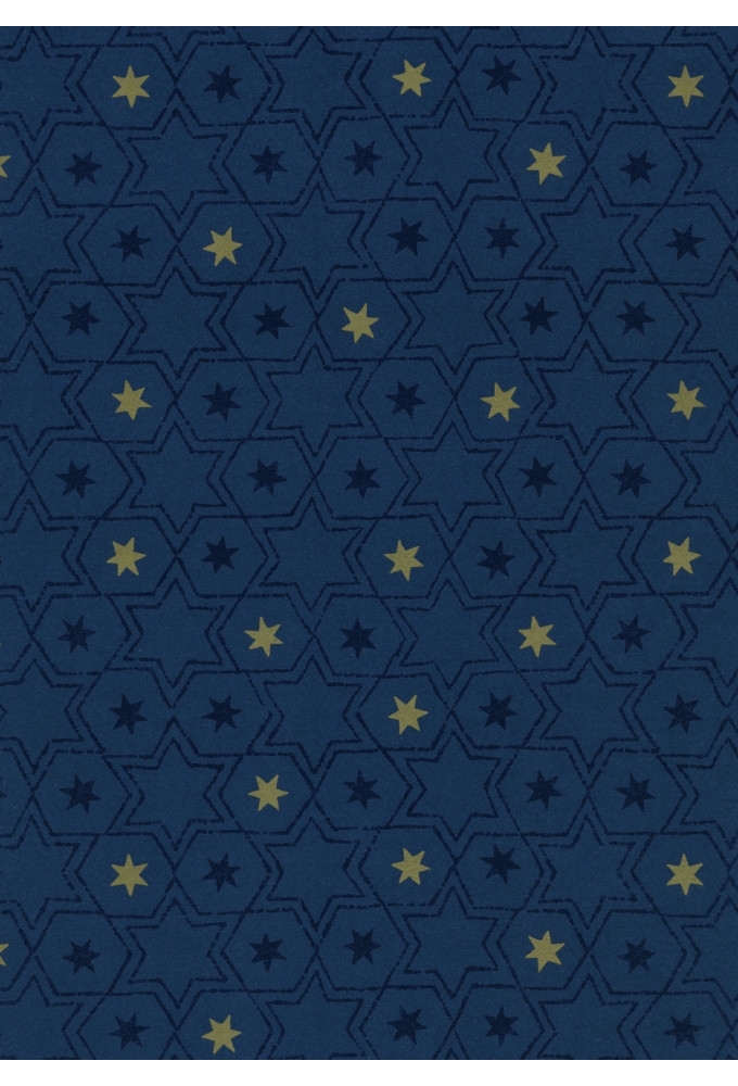 Kerstpapier Eco Nature Wit Bozen Blauw 80gr 30cm x 200meter