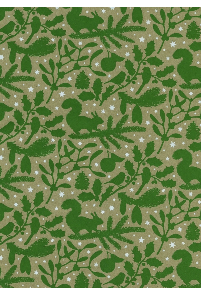 Kerstpapier Eco Recycling Bruin Hintertux 70gr 30cm x 200meter