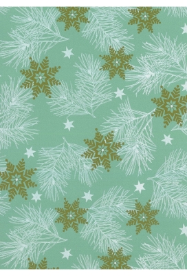 Kerstpapier Eco Recycling Wit Pino Salie 90gr 30cm x 200meter