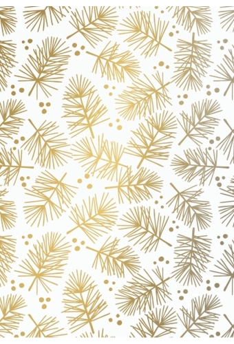 Kerstpapier Pine Goud 50x70cm 250vellen OP IS OP