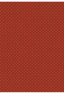 Kerstpapier little dots brick goud 50cm x 200meter